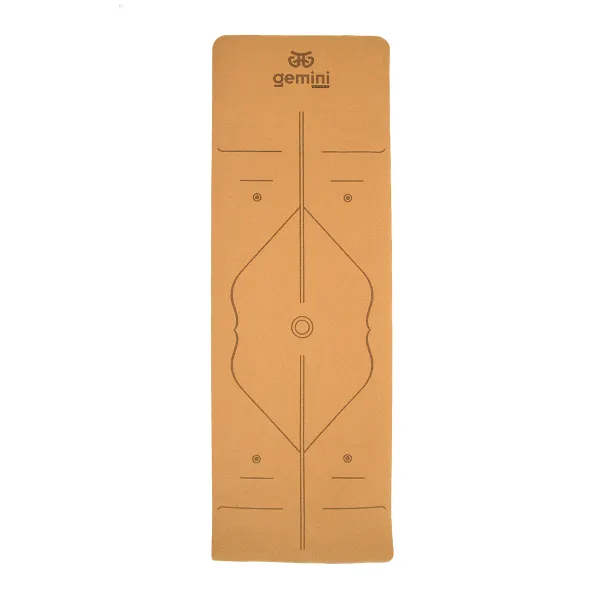 Килимок для йоги пробковий каучуковий Gemini Sport CTY-0681 183см 61см 5мм