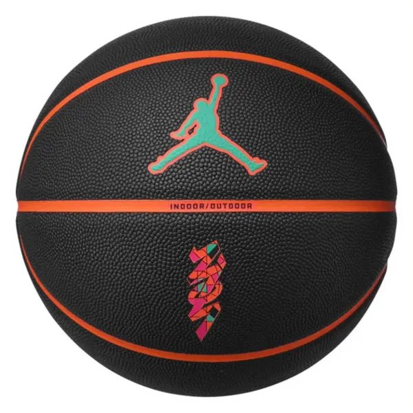 Мяч баскетбольный Nike JORDAN ALL COURT 8P Z WILLIAMSON DEFLATED черный, оранжевый Уни 7 (Оригинал) J.100.4141.095.07