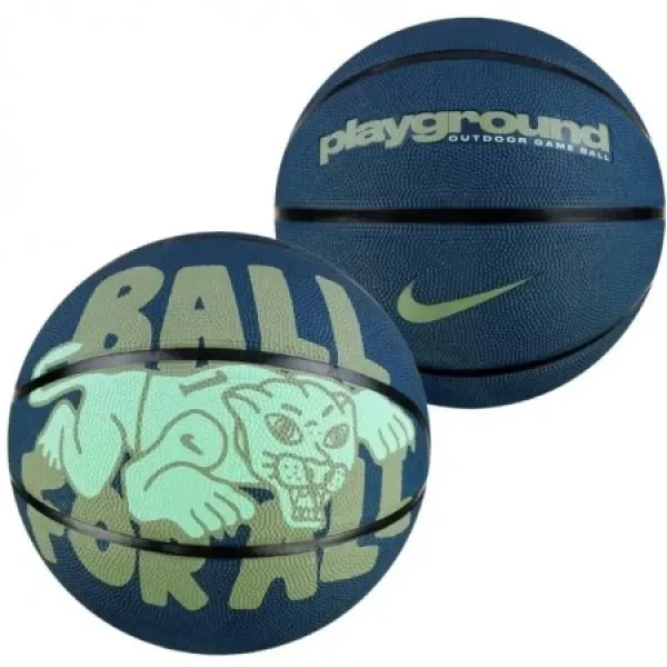 М'яч баскетбольний Nike Everyday Playground 8P GRAPHIC DEFLATED BLUE/ALLIGATOR/BLACK/GREEN розмір 5 (Оригінал)
