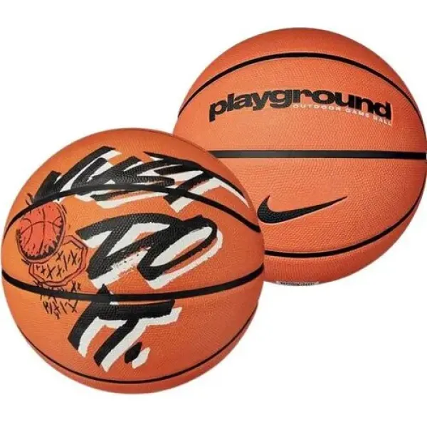 М'яч баскетбольний Nike Everyday Playground 8P GRAPHIC DEFLATED AMBER/WHITE/BLACK/BLACK розмір 5 (Оригінал)
