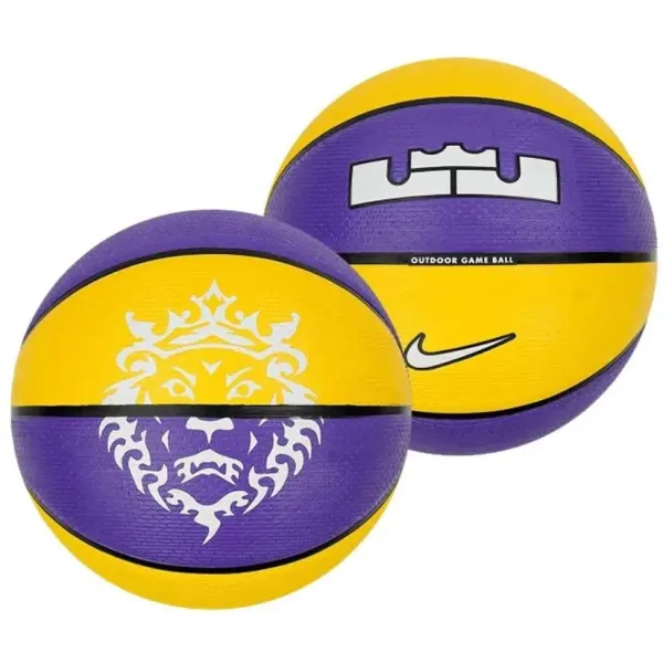 Мяч баскетбольный Nike Playground 2.0 8P L James Deflated Court Purple/Amarillo/Black/White размер 7 N.100.4372.575.07 (Оригинал)
