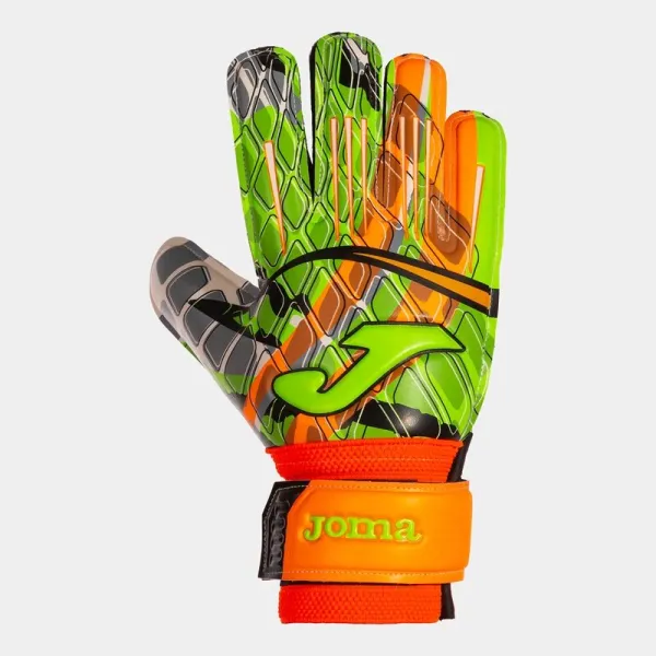 Воротарські рукавички Joma CALCIO 23 салатові з помаранчевим 401272.054 (Оригінал)
