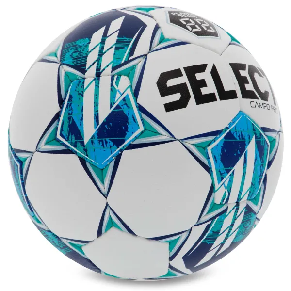 Мяч футбол Select FB Campo PRO №4 белый-бирюзовый 387456-931/4 (Оригинал)