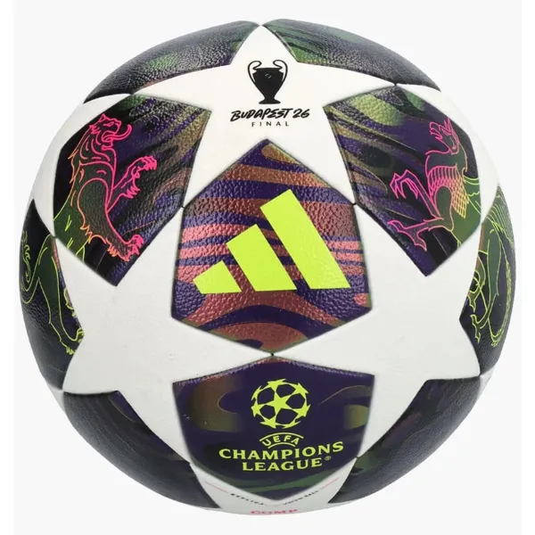 Футбольний м'яч Adidas UCL Finale 26 Budapest Competition FIFA Quality Pro, розмір 5, фіолетовий JX9096 (Оригінал)