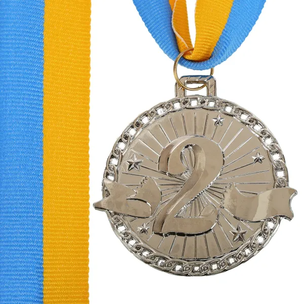 Медалі зі стрічкою 2 місце 6см C-0643-2