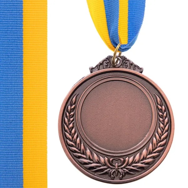 Заготовка медалі зі стрічкою бронзо 6,5см C-4332-3