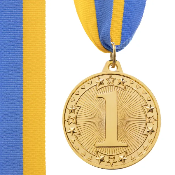 Медаль спортивна зі стрічкою 1 місто 4,5 см C-6403-1