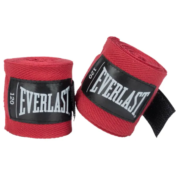 Бинти боксерські  Everlast CORE HANDWRAPS 120X2 Червоний універсальні 120 дюймів (304,8 см) (Оригінал) P00003246