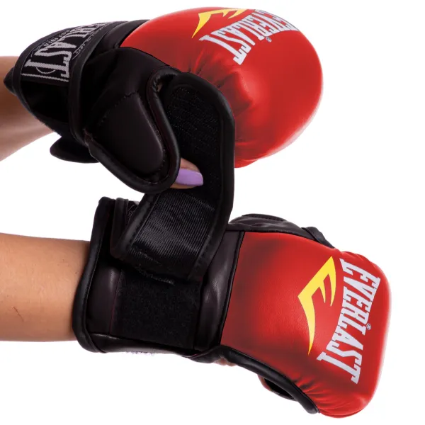 Рукавички для змішаних єдиноборств EVL MMA BO-4612-RBK