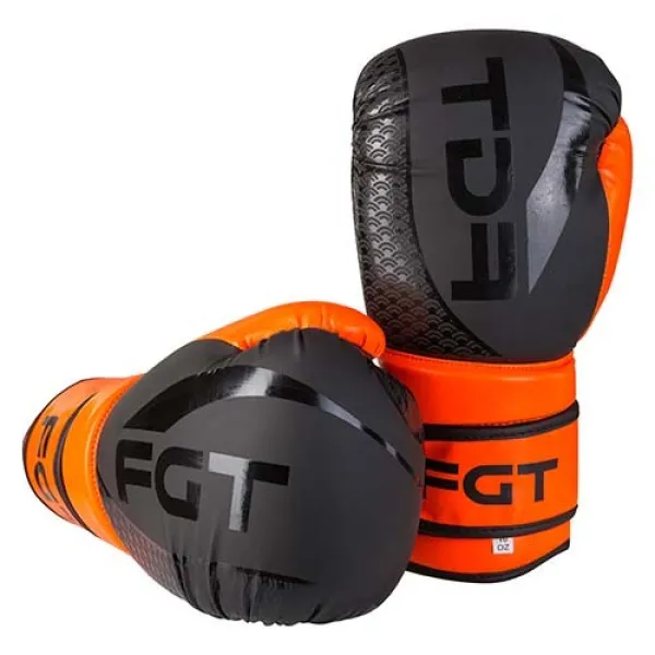 Перчатки боксерские FGT 10oz черно-оранжевый