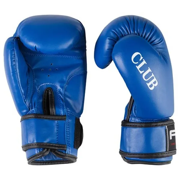 Перчатки боксерские FClub 8oz синий матовый FC-8BL