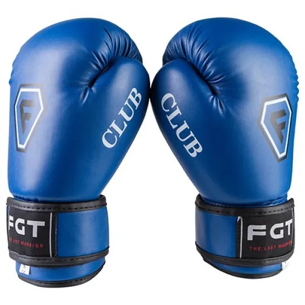 Перчатки боксерские FClub 8oz синий матовый FC-8BL