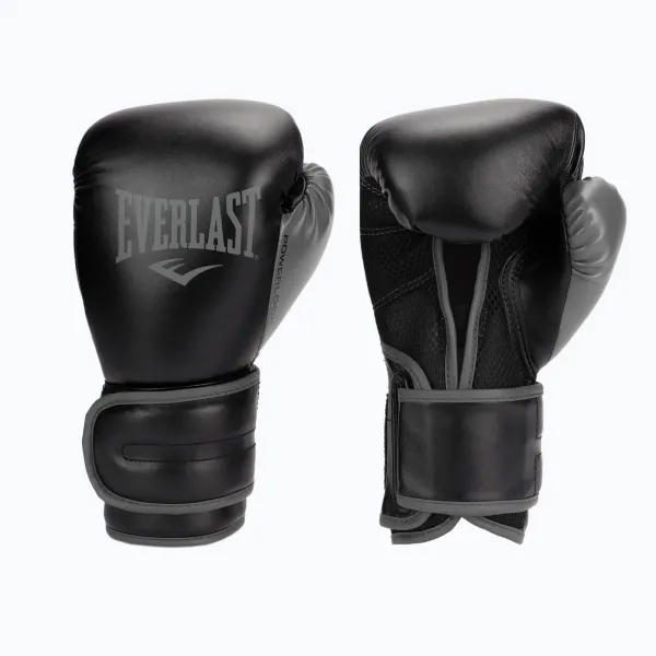 Перчатки боксерские Everlast POWERLOCK 2R TRAINING GLOVE 10oz Чёрно-серый (Оригинал) P00002283