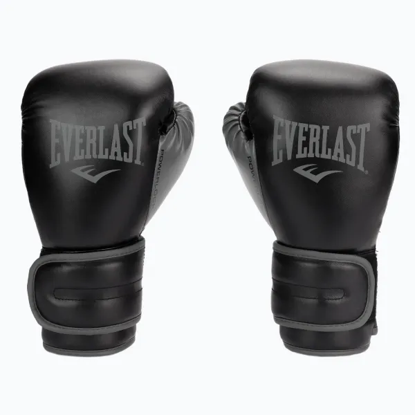 Перчатки боксерские Everlast POWERLOCK 2R TRAINING GLOVE 10oz Чёрно-серый (Оригинал) P00002283