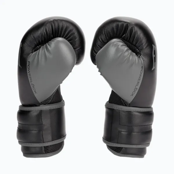 Перчатки боксерские Everlast POWERLOCK 2R TRAINING GLOVE 10oz Чёрно-серый (Оригинал) P00002283