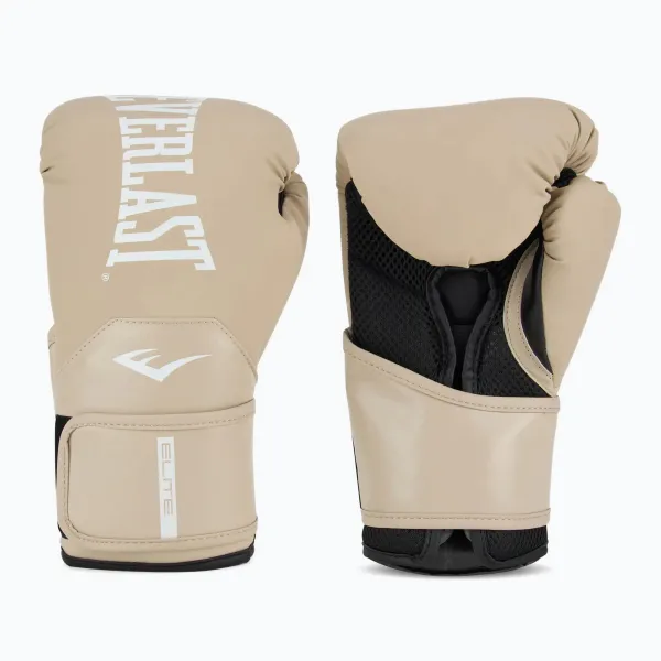 Перчатки боксерские Everlast ELITE 2 BOXING GLOVES Бежевый 10oz (Оригинал) P00003315