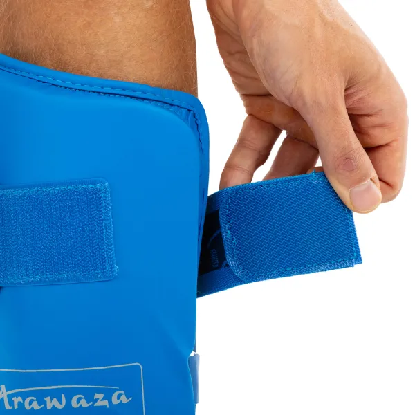 Shin and foot protection for karate Araza GO-1252BL Replica XS-XL Blue