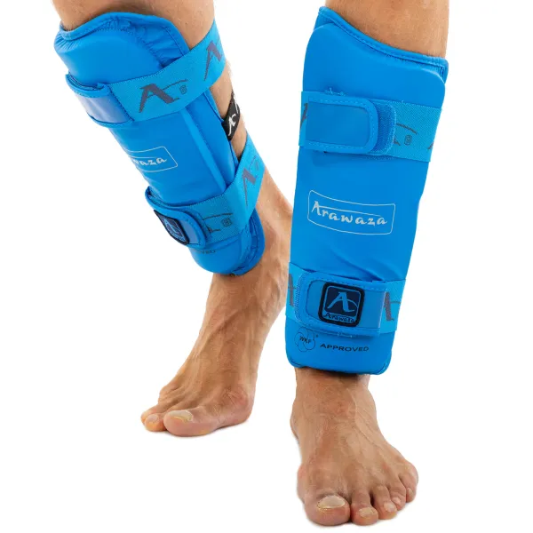 Shin and foot protection for karate Araza GO-1252BL Replica XS-XL Blue