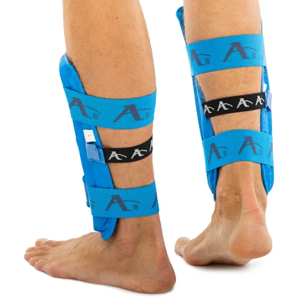 Shin and foot protection for karate Araza GO-1252BL Replica XS-XL Blue
