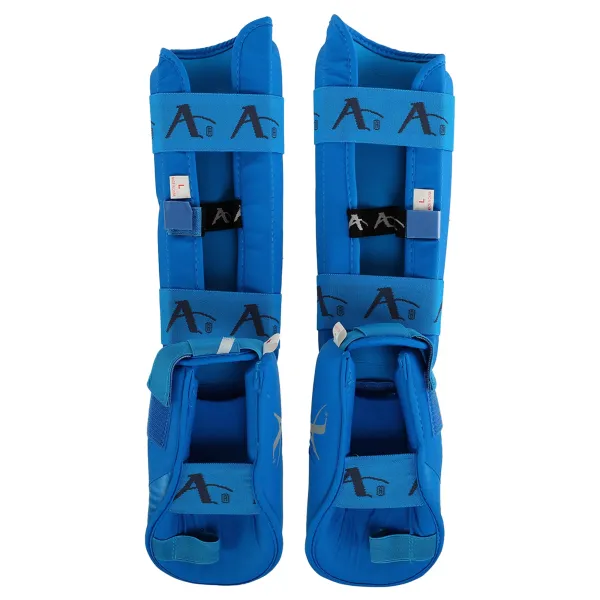 Shin and foot protection for karate Araza GO-1252BL Replica XS-XL Blue