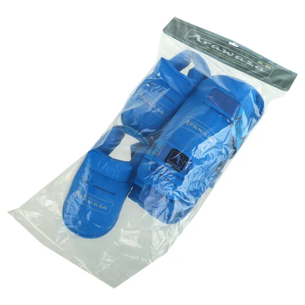 Shin and foot protection for karate Araza GO-1252BL Replica XS-XL Blue
