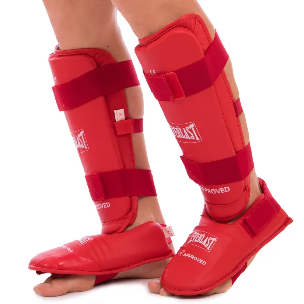 Shin and foot protection for karate ELS GO-3958 S-XL Red