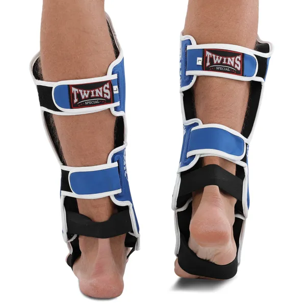 TWS martial arts shin and foot protectors, red, size S-L, BO-9484-BL