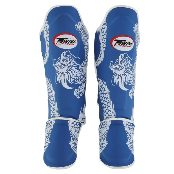 TWS martial arts shin and foot protectors, red, size S-L, BO-9484-BL