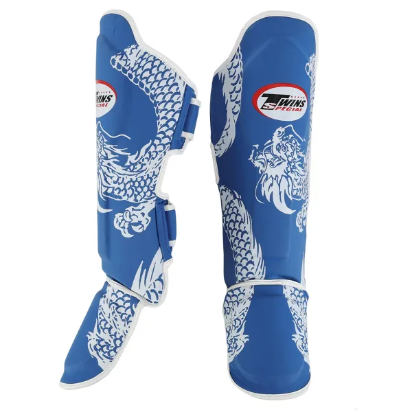 TWS martial arts shin and foot protectors, red, size S-L, BO-9484-BL