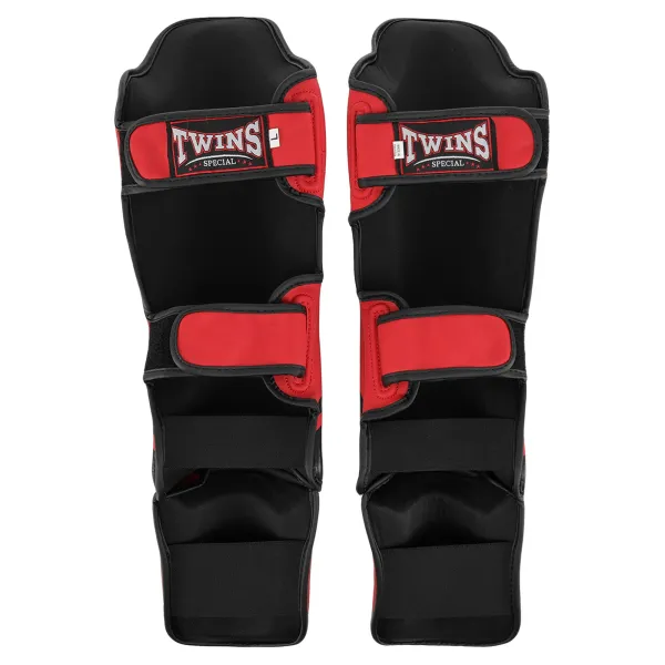 TWS martial arts shin and foot protection, red, size S-L, BO-9485-R