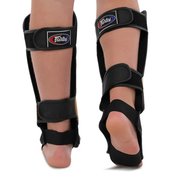 FAIRTEX leather shin and foot guards for martial arts, size S-L BO-9486-Y