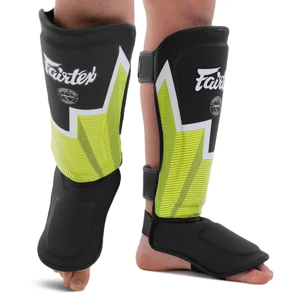 FAIRTEX leather shin and foot guards for martial arts, size S-L BO-9486-GR