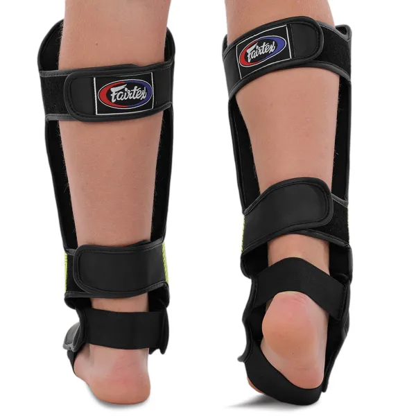 FAIRTEX leather shin and foot guards for martial arts, size S-L BO-9486-GR