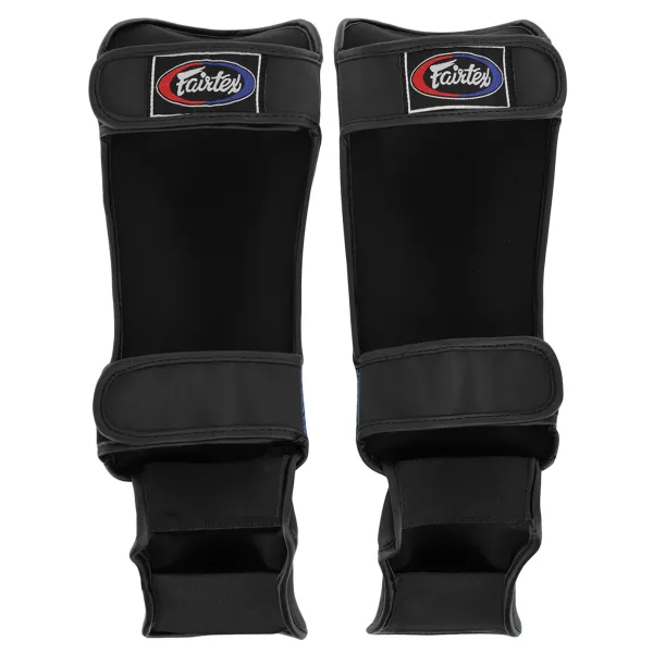 FAIRTEX leather shin and foot guards for martial arts, size S-L BO-9486-BL