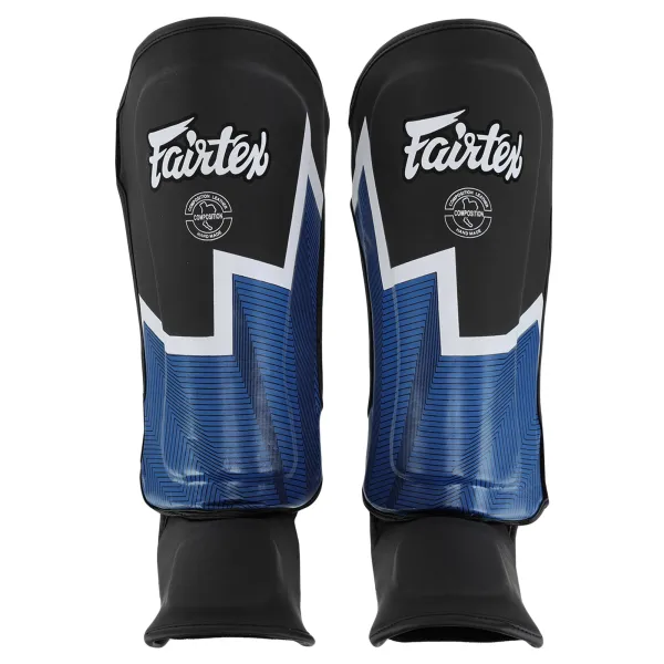 FAIRTEX leather shin and foot guards for martial arts, size S-L BO-9486-BL