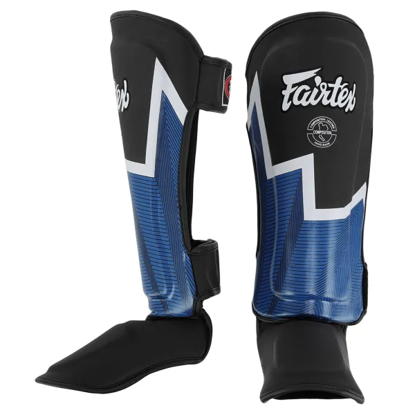 FAIRTEX leather shin and foot guards for martial arts, size S-L BO-9486-BL
