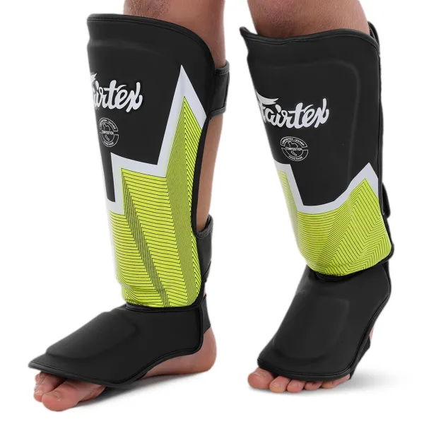 FAIRTEX leather shin and foot guards for martial arts, size S-L BO-9486-GR