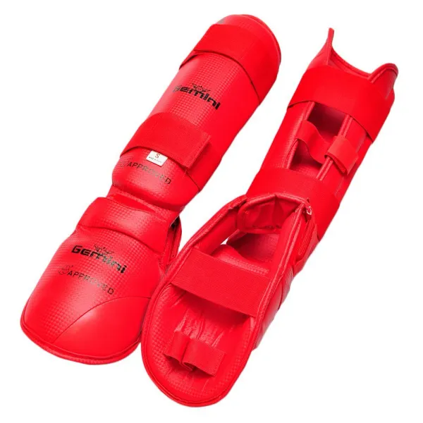 Shin and foot protection for karate Gemini GO-2863-R Red