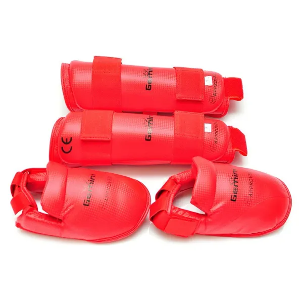 Shin and foot protection for karate Gemini GO-2863-R Red