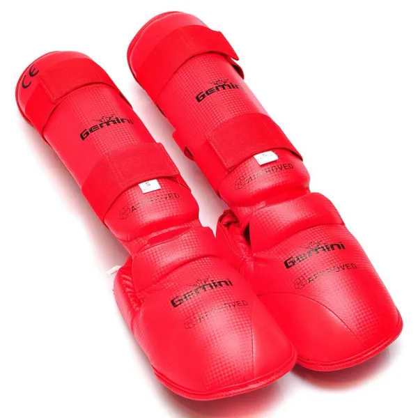 Shin and foot protection for karate Gemini GO-2863-R Red