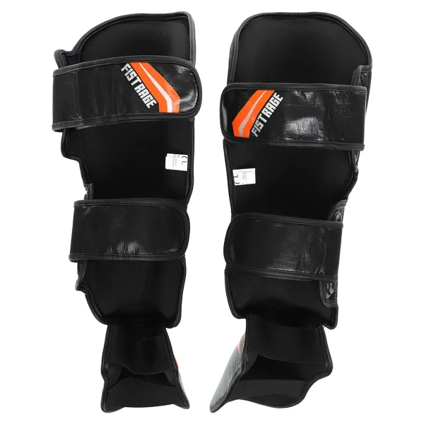 Leather shin and foot guards for martial arts FISTRAGE COMBAT size S-XL VL-4413