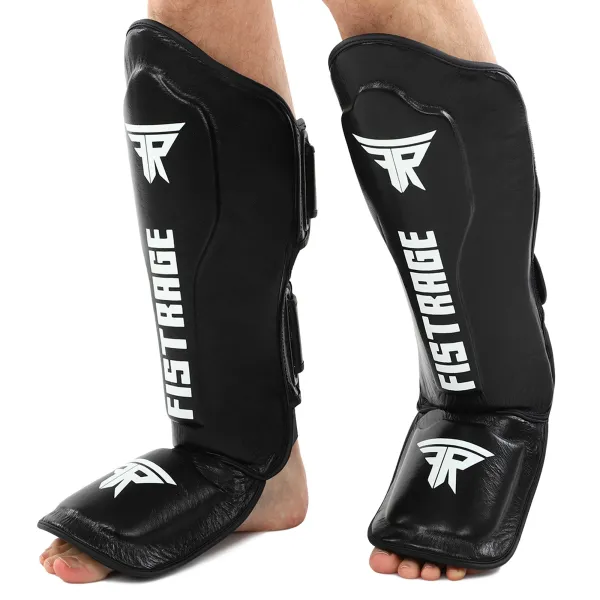 Leather martial arts shin and foot guards FISTRAGE size M-XL VL-6632