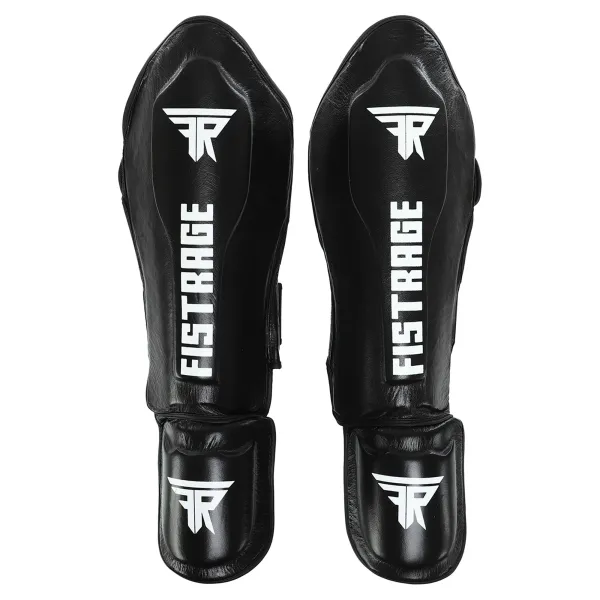 Leather martial arts shin and foot guards FISTRAGE size M-XL VL-6632