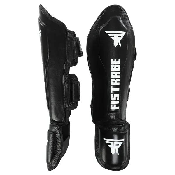 Leather martial arts shin and foot guards FISTRAGE size M-XL VL-6632
