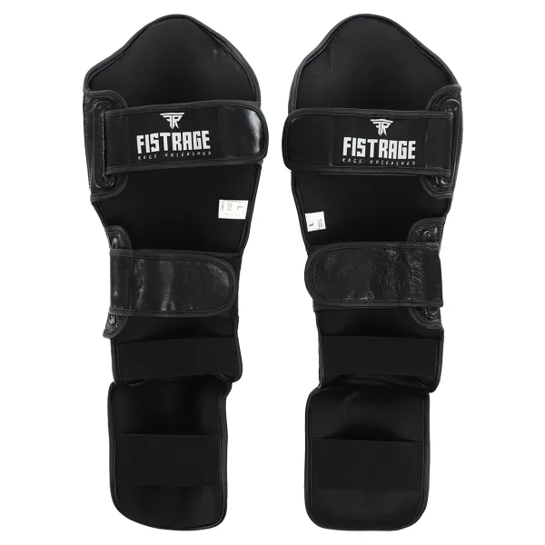 Leather martial arts shin and foot guards FISTRAGE size M-XL VL-6632