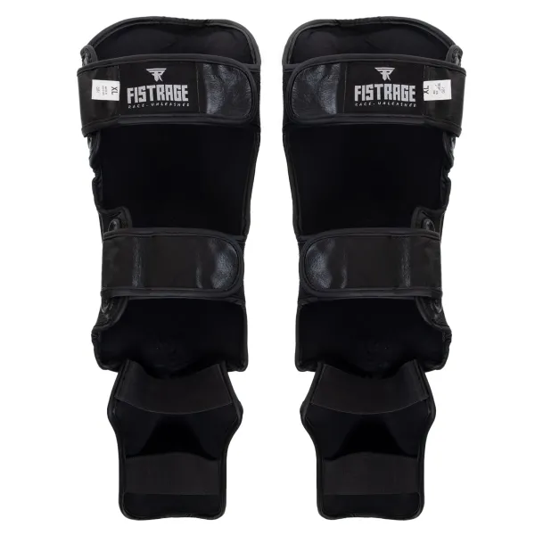 Leather martial arts shin and foot guards FISTRAGE, size S-XL, VL-8496