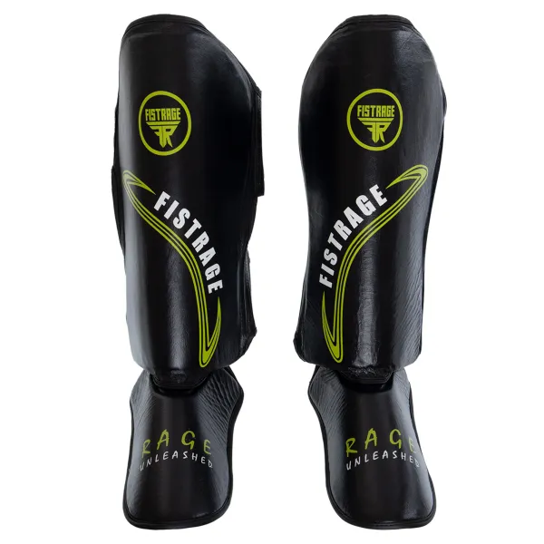 Leather martial arts shin and foot guards FISTRAGE, size S-XL, VL-8496