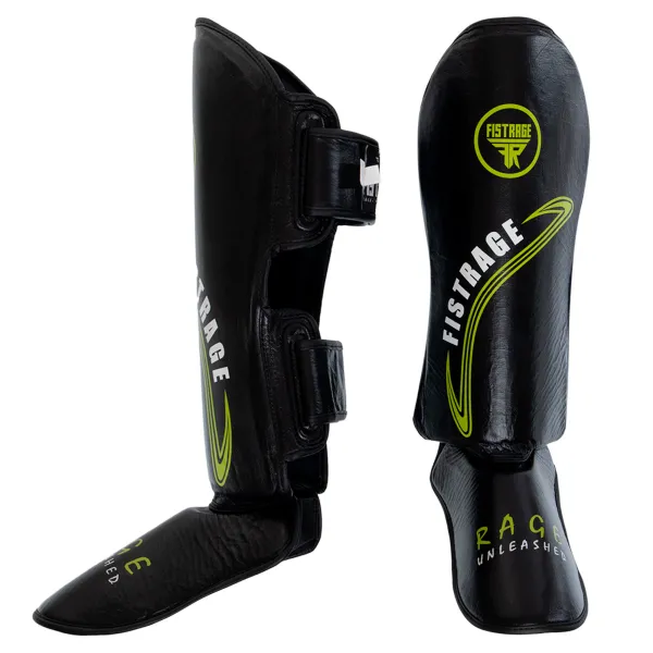 Leather martial arts shin and foot guards FISTRAGE, size S-XL, VL-8496