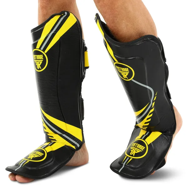 Leather martial arts shin and foot guards FISTRAGE size S-XL VL-9356