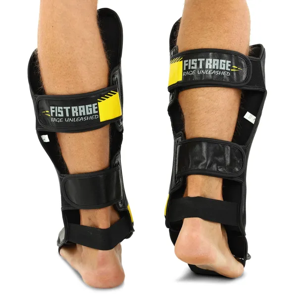 Leather martial arts shin and foot guards FISTRAGE size S-XL VL-9356